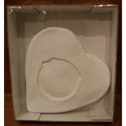 Serce gipsowe 10x10cm, serce z gipsu